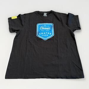 Cycle Oregon 2019 Crater Lake Mens Black Short Sleeve T-Shirt Size L LARGE NWT
